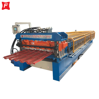 Colored Steel Plate Glazed Tile Roll Forming Machine